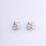 Срібні сережки Чотирилисник з перламутром