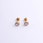 Сережки Квітка з позолотою