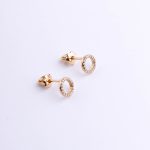 Сережки Сяюче коло з позолотою