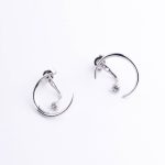 Сережки Місяць з фіанітом