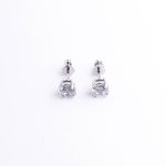 Сережки з білим фіанітом