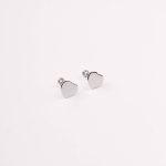 Сережки серця без вставок