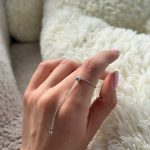 Каблучка Ланцюжок з бусинкою